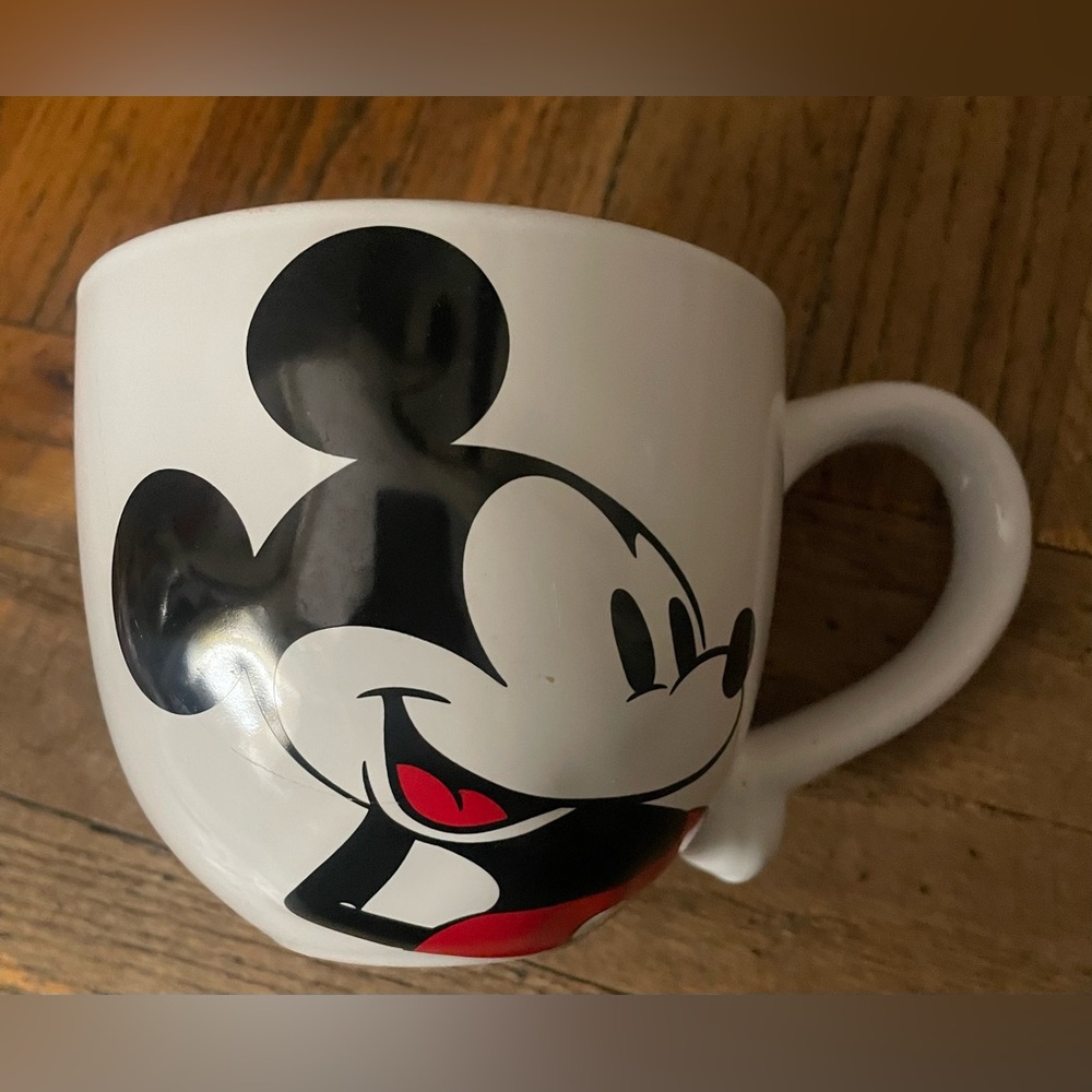 Disney Mickey Mouse White Mug Broken For Art